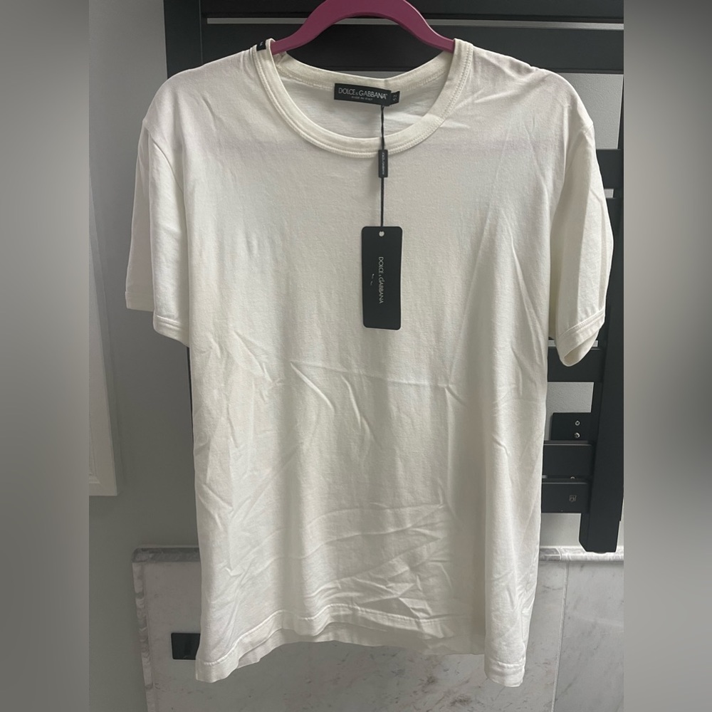 Dolce & Gabbana
Men's White Crewneck Short Sleeve Cotton T-shirt